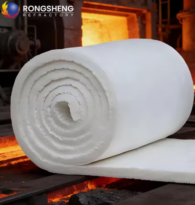 High Temperature 1430°C 1800C Ceramic Fiber Wool Blanket 25mm 50mm Thickness Polycrystalline Mullite Heat Insulation Blankets
