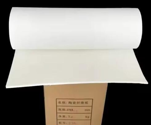 0.3-15mm 두께 알루미늄 실리케이트 섬유 종이 1260 열 절연 세라믹 섬유 종이