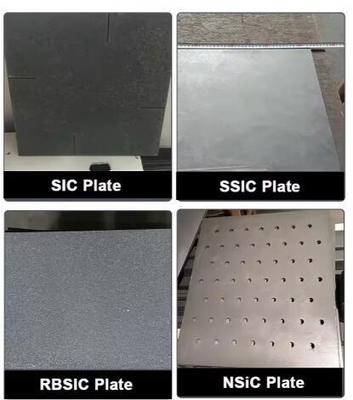 재결정 탄화규소 판 RSIC SiSiC 내화 세라믹 판 고온 SiC 위생 도자기 가마 가구