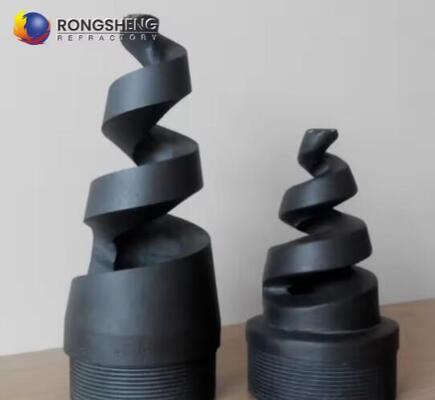 불소연성 SIC 세라믹 탈황 노즐 실리콘 탄화물 세라믹 나선 튜브 Si3N4 실리콘 나트라이드 분사 가스 노즐