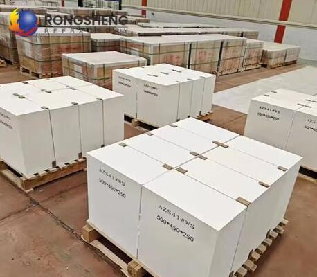 High Zirconia Corrosion Resistant Block Zirconium Corundum Fused Cast AZS Refractory Bricks For Glass Furnace Tank