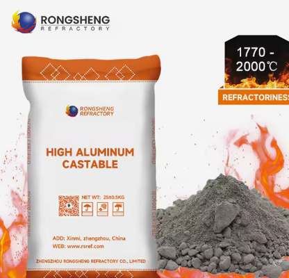 높은 침식 저항성 65% 75% Al2o3 낮은 시멘트 Castable 높은 알루미나 전기 아치 오븐에 대한 불소연 가루 재료