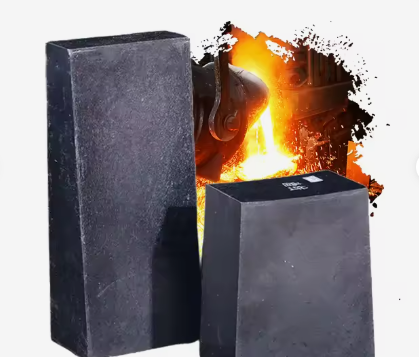 롱싱 굴성 마그네시아 탄소 벽돌 고온 1800°C 마그네슘 탄소 벽돌 에프 및 변환기